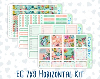 Kit 0156- 7x9 - Garden Therapy -March- Spring- Weekly Kit For EC Horizontal Planners