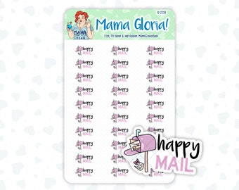 Happy Mail -  Text Sticker With Icon