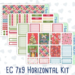 Kit 0197-7 x 9 - Magische Notenkraker - Weekpakket voor horizontale planners EC - december - Kerstmis