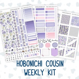 Kit 0213- Hobonichi Cousin – Kit semanal – Colunas de 1,3” de largura - Provence - abril