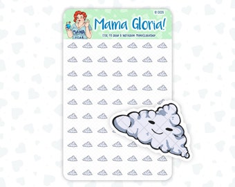 Cloudy - Weather - Doodle Icon Sticker - ID 0026