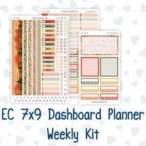 Kit 0239 - Weekly Dashboard Planner - Erin Condren - October Stroll