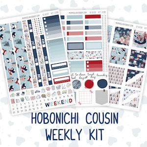 Kit 0198 Hobonichi Cousin – weekpakket – 1,3 inch brede zuilen – vakantiedorp – december – kerst