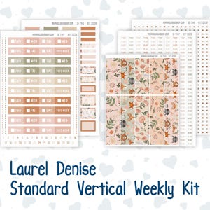 Kit 0209 Laurel Denise - Taille standard - Hebdomadaire - Disposition verticale - Forest Friends - Mars