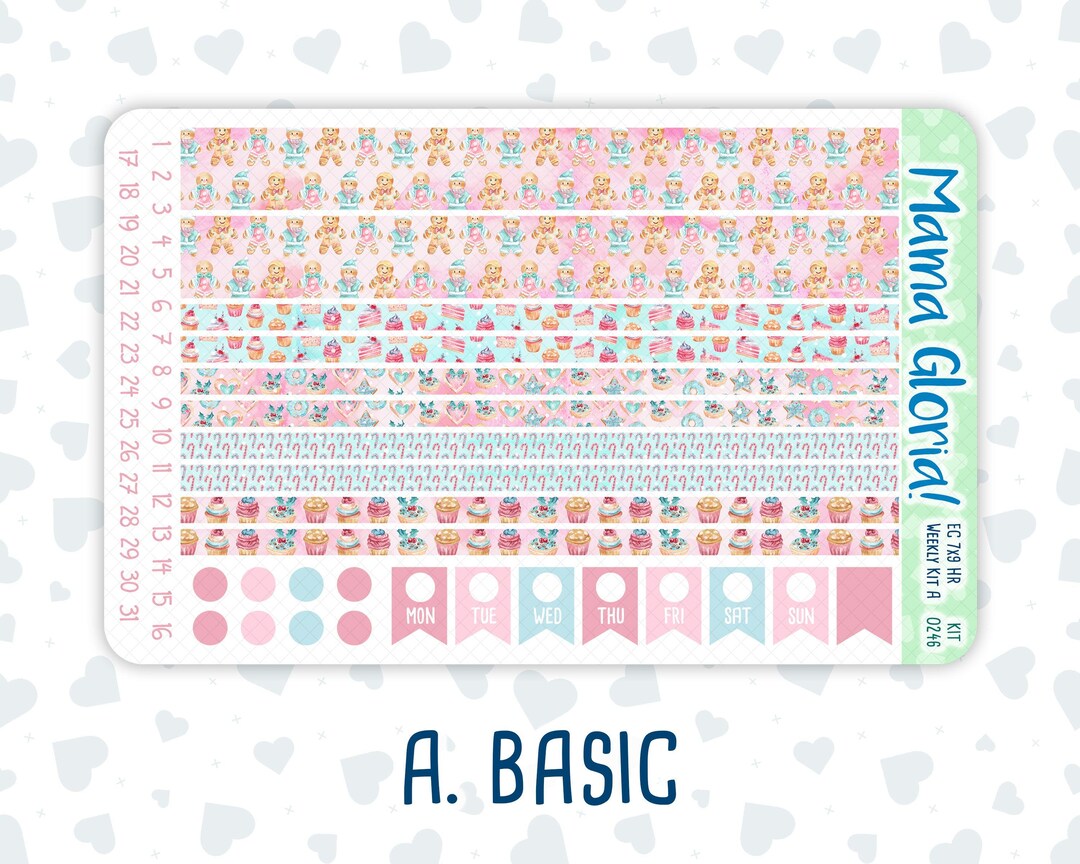 Kit 0246 - 7x9 - Horizontal - Weekly Kit - December - Gingerbread ...