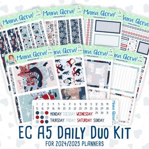 Kit 0198 - A5 Daily Duo - Holiday Village - december - kerstplanner