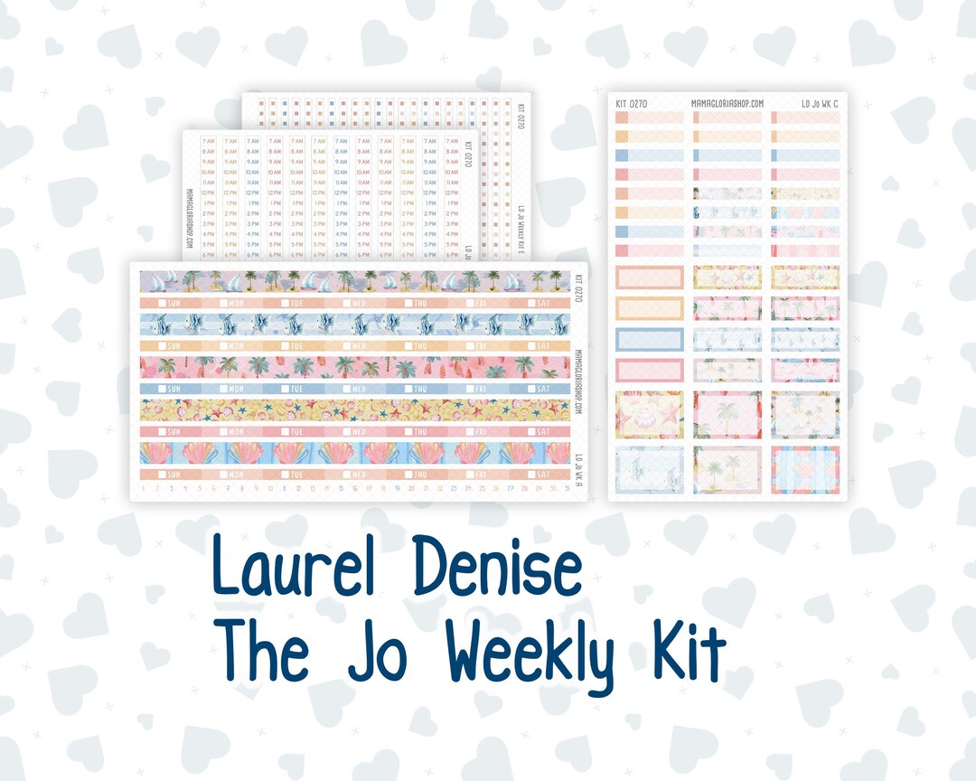 Kit 0270 - Laurel Denise the Jo Planner - Weekly Kit - June - Beachside ...