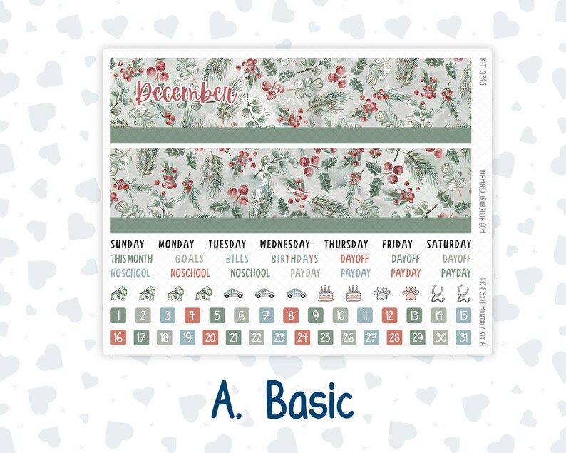 Kit 0245 - 8.5x11 - EC Monthly Kit - December - Vintage Christmas - Etsy