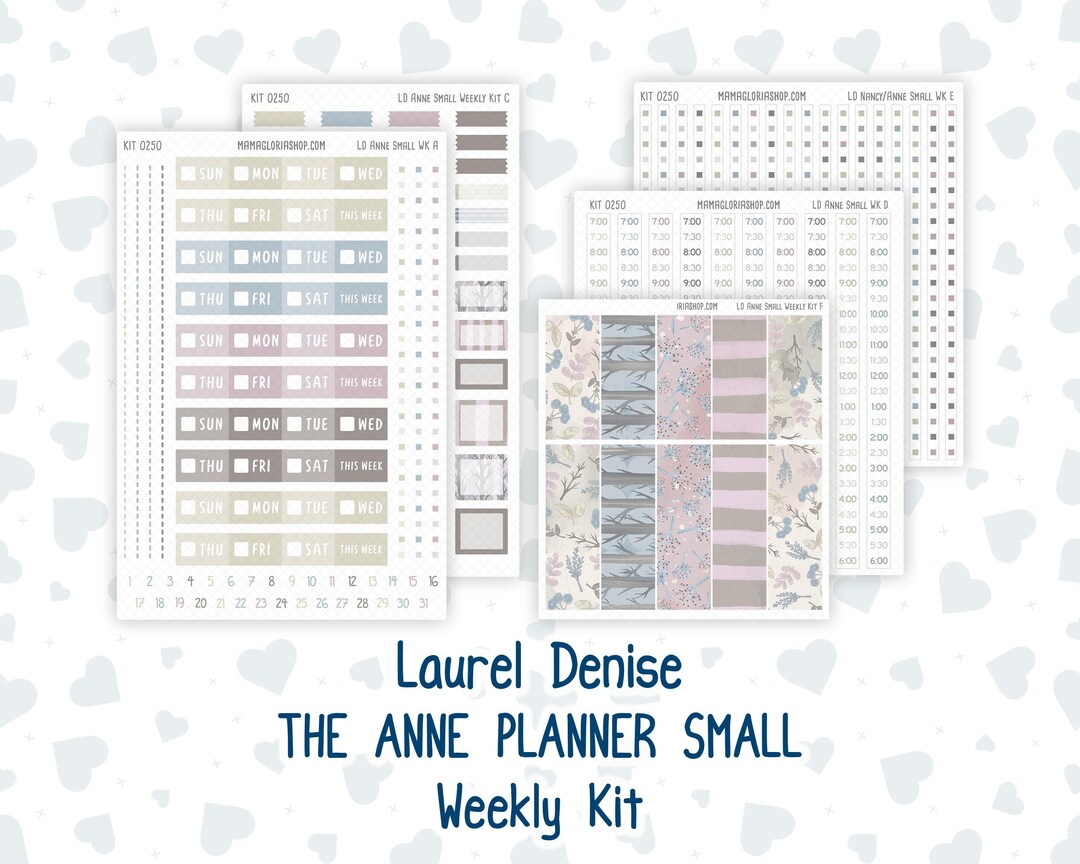 Kit 0250 - Laurel Denise the Anne Planner Small - Weekly Kit - Quiet ...