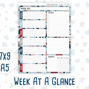 Kit 0198- Week in A Glance - vakantiedorp - december - Kerstmis - voor planners 7 x 9 en A5 - notitieboeken