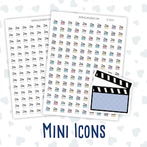 Clapperboard - Film - Movie Clapper - Doodle Icon-Sticker