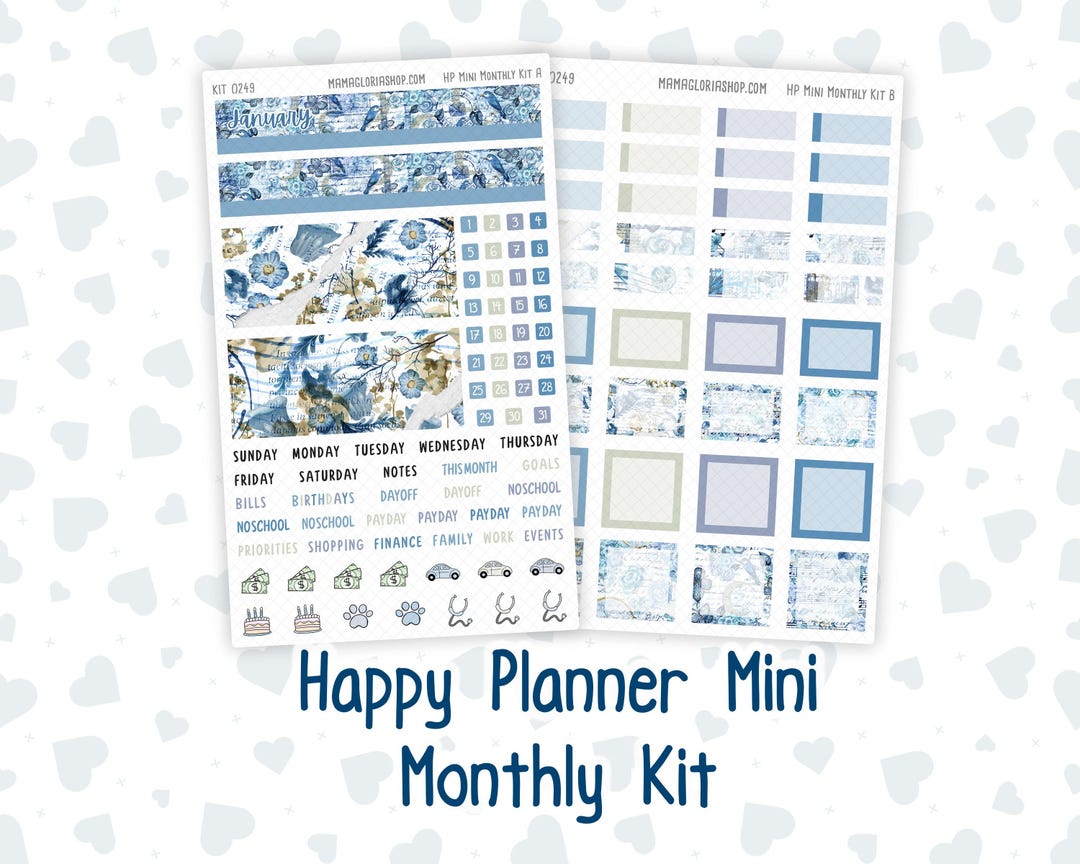 Kit 0249 - HP Mini - Monthly Kit - January - Icy Lace - for Mini Happy ...