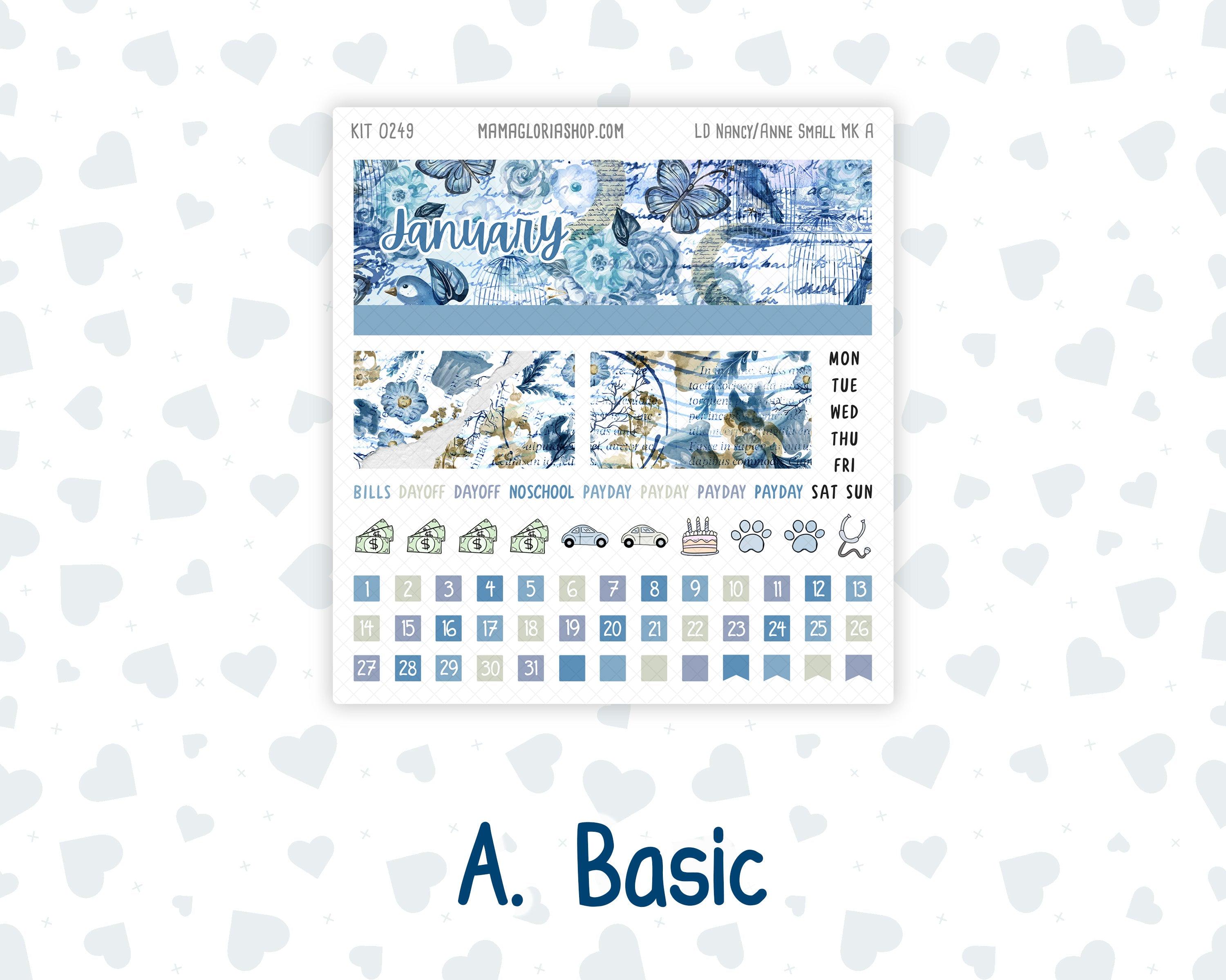 Kit 0249 - Laurel Denise Nancy/anne Small - Monthly Kit - January - Icy ...