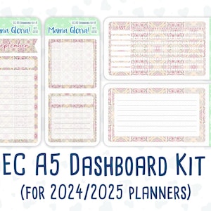 Kit 0232 - A5 - EC Notes Pages - September - Heirloom Garden - Dashboard Kit | Productivity Page | 2024/2025
