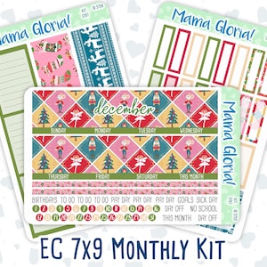 Kit 0197-7 x 9 - maandelijks - notenkrakermagie - december - kerstmis - voor EC Planners
