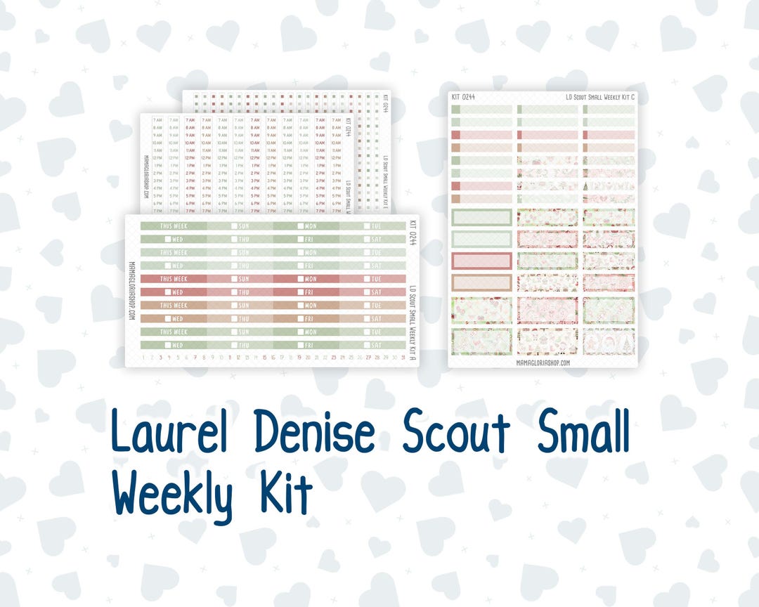 Kit 0244 - Laurel Denise the Scout Planner Small - Weekly Kit ...