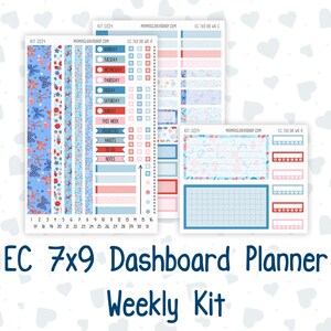 Kit 0224- Weekly Dashboard Planner - Erin Condren - July - Patriotic Parade
