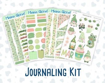 Kit 0256 - Journaling Kit - For Planners | Notebooks - March - Froggy Luck