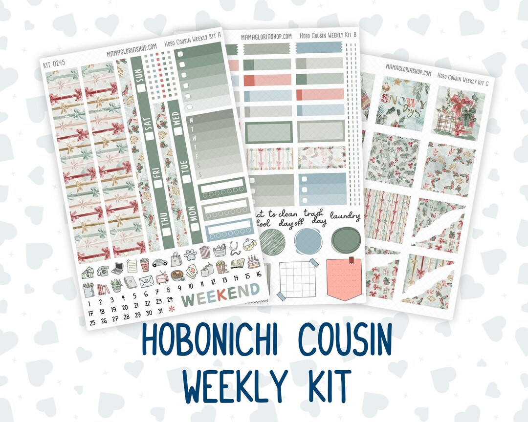 Kit 0245 - Hobonichi Cousin - Weekly Kit - December - Vintage Christmas ...