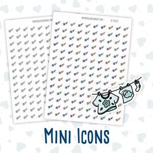 Wäschetag - Wäsche auf der Leine - Hausarbeit - Doodle Icon-Sticker