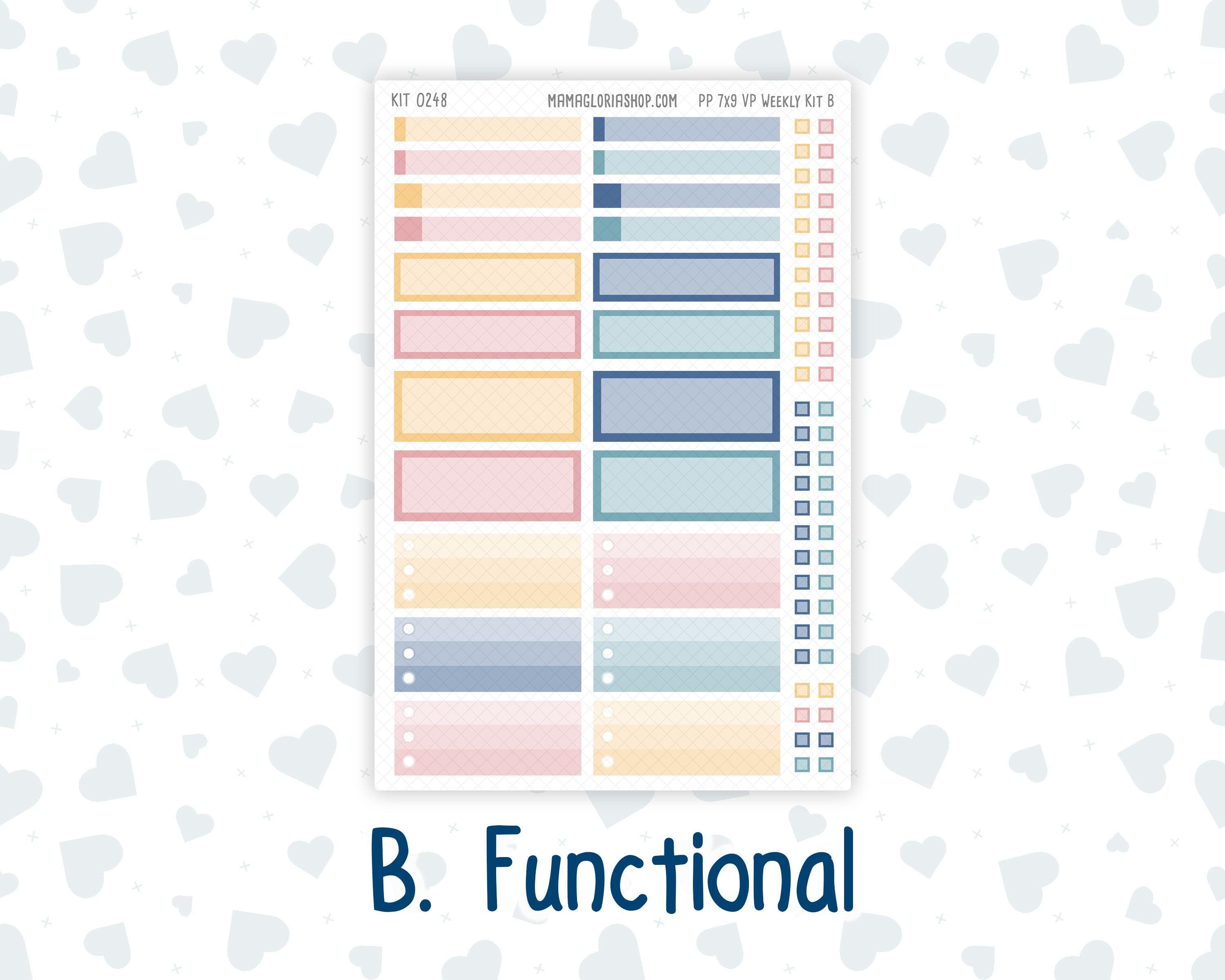 Kit 0248 - 7x9 - Vertical Priorities - Plum Paper - Weekly Kit ...
