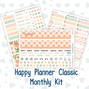 Kit 0228 - HP Classic - Monthly Kit - August - Just Peachy - Für Classic Happy Planner