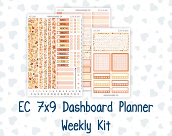 Kit 0241 - Agenda hebdomadaire pour tableau de bord - Erin Condren - Latté à la citrouille - Novembre