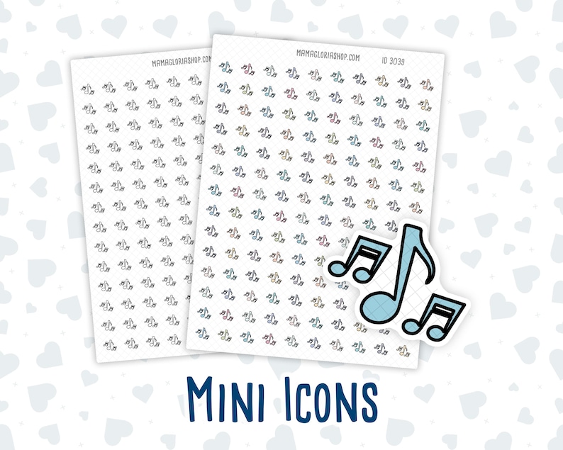Small Musical Notes Icon Music Notes - Music Practice - Doodle Icon-sticker - Etsy