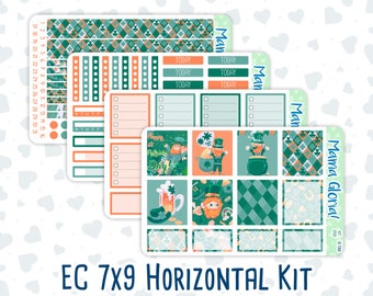 Kit 0155- 7x9 - Lucky Charm -March- Spring- Weekly Kit For EC Horizontal Planners