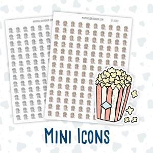 Movie Night - Popcorn - Doodle Icon Sticker