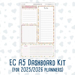 Kit 0232 - A5 - EC Notes Pages - September - Heirloom Garden - Dashboard Kit | Productivity Page