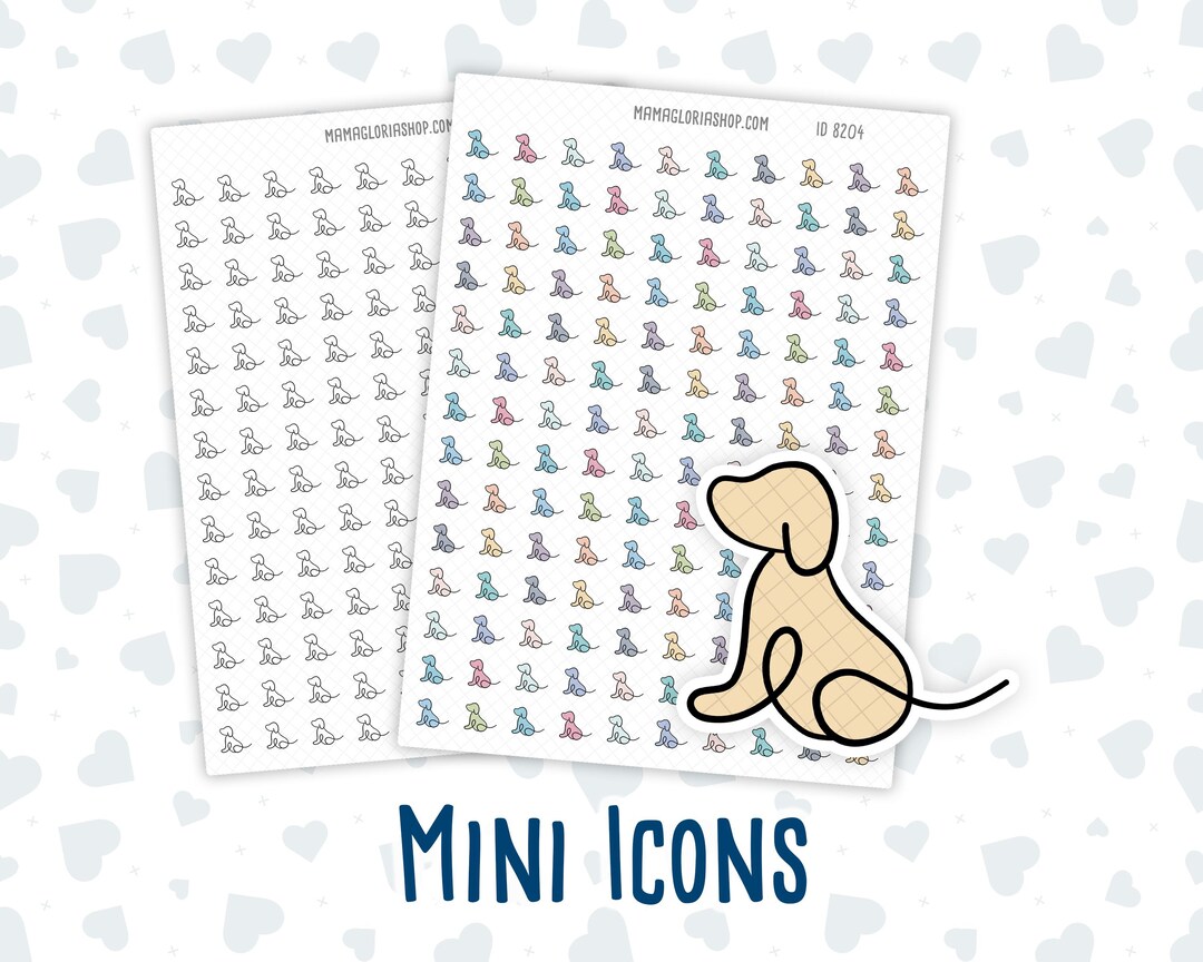 Dog - Doodle Icon Sticker - Etsy