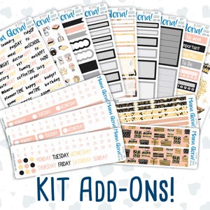 Kit 0200-add-ons - gouden uur - januari - nieuwjaar - plannerstickers - set 2024