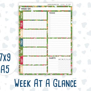 Kit 0197- Week At A Glance - Notenkrakermagie - december - Kerstmis - voor planners 7 x 9 en A5 - notitieboeken