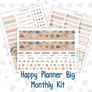 HP - Monthly - Kit 0209- Forest Friends - März- Für Big Happy Planner