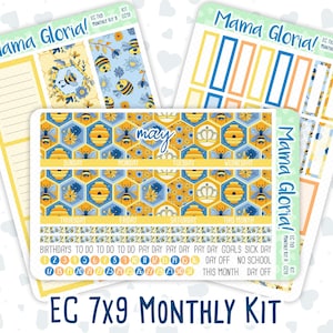 Kit 0219- 7x9 - Monthly - Bee&#39;s Business- May- For EC Planners