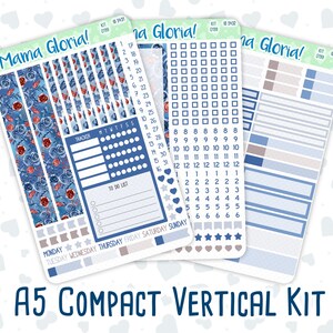 Kit 0199- A5-formaat compact verticaal - Icy Blossoms - wekelijks - december-kerst