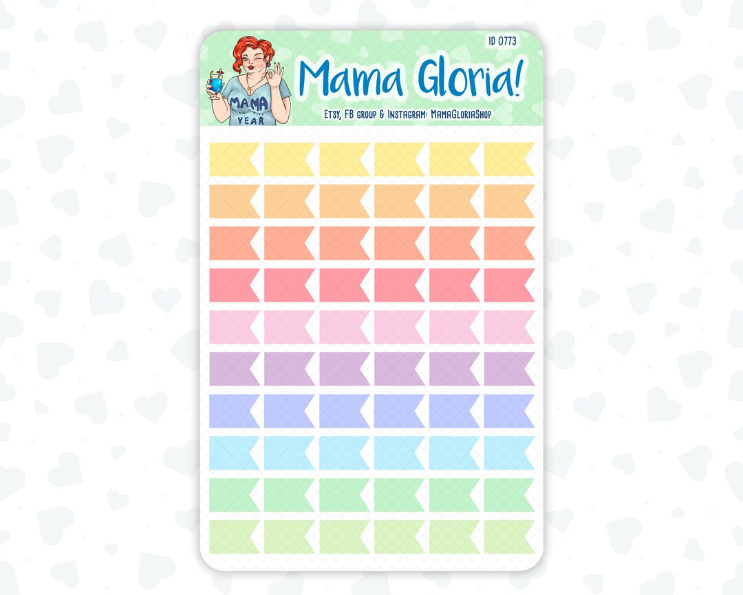 Flag Event Sticker Flag Stickers - Event - Label - for Planners - Etsy