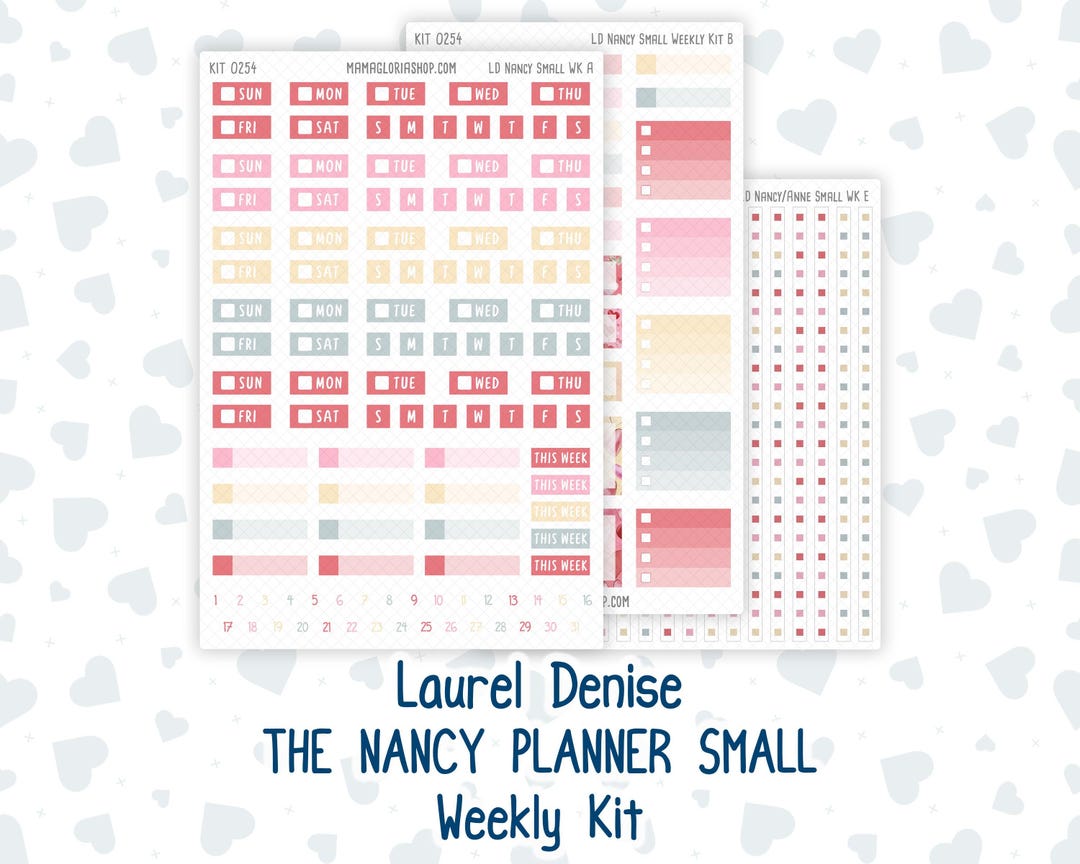 Kit 0254 - Laurel Denise the Nancy Planner Small - Weekly Kit ...