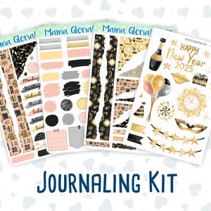Kit 0200-Golden Hour - logboekkit - januari - nieuwjaar - voor planner - notitieboek - dagboek