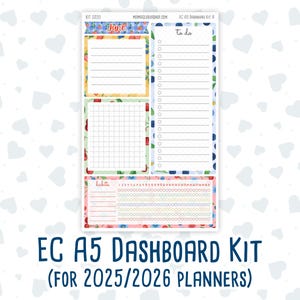 Kit 0220 - A5 - EC Notes Pages - June - June Berries - Dashboard Kit | Productivity Page
