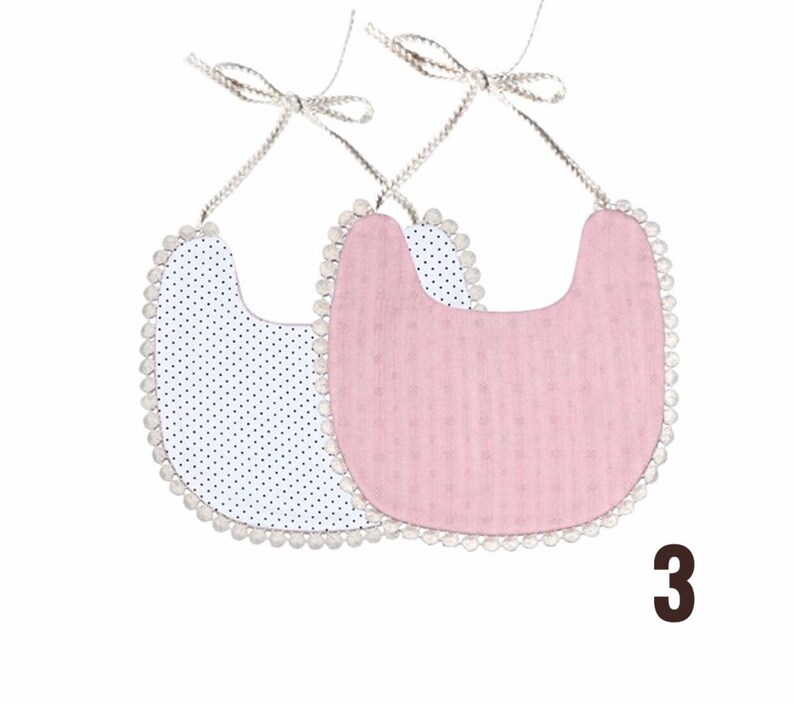 Baby Reversible Cotton Blend Bib Vintage Style One Size 1-5 Year Old