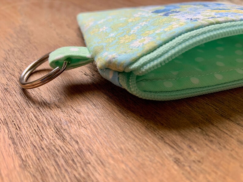 Key Ring Zipper Pouch Etsy