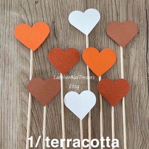 Set of heart picks, colors of your choice