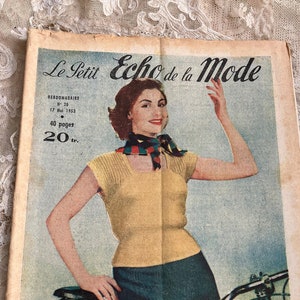 Vintage 1950&#39;s magazines &#39;Le Petit écho de la Mode&#39;