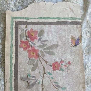 Antique Wallpaper samples, Floral Paper Ephemera