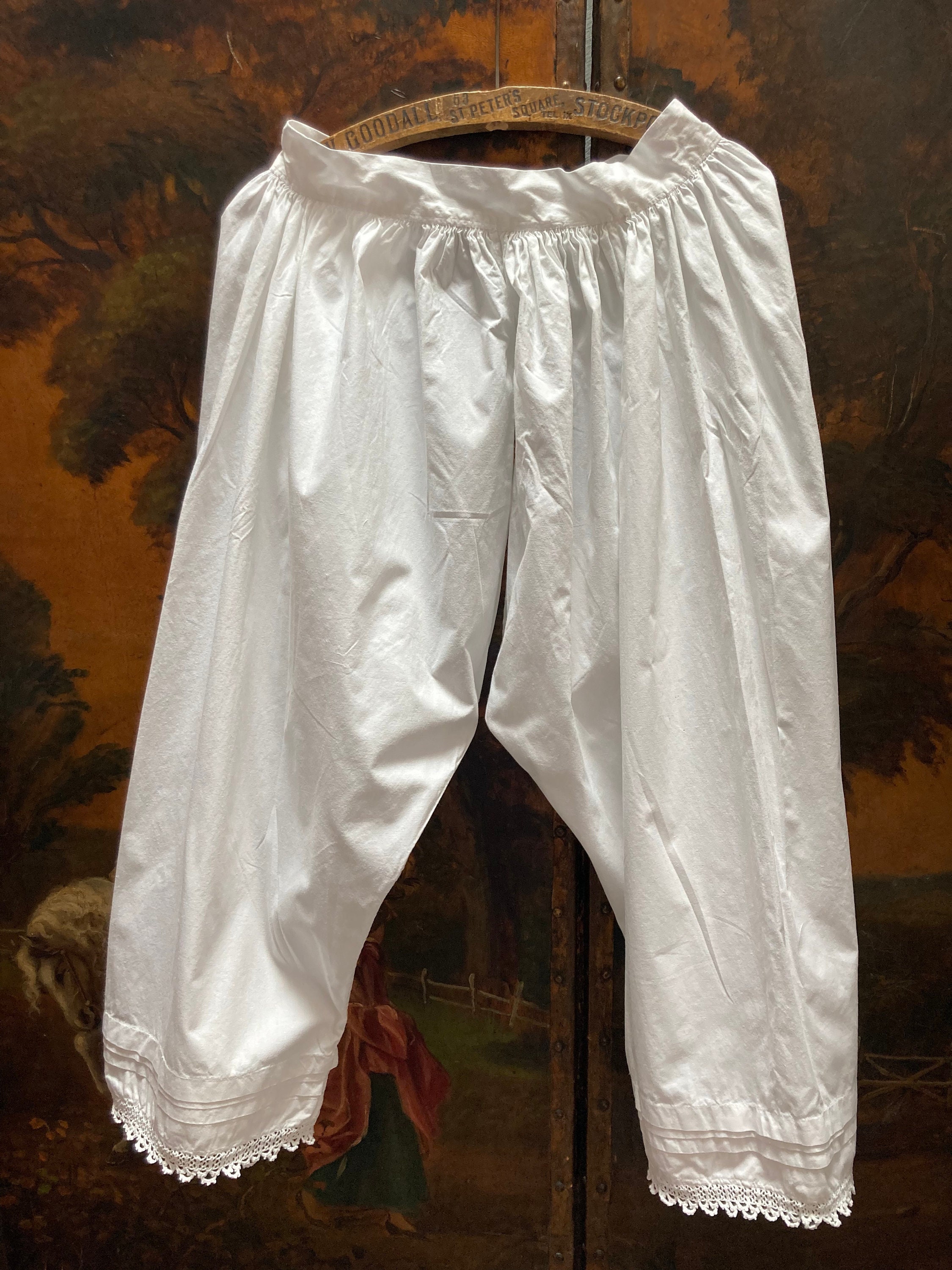 Victorian French Cotton Pantalettes ,bloomers, Antique