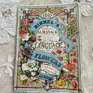 Hermoso folleto francés de Rimmel de 1867, El lenguaje de las flores