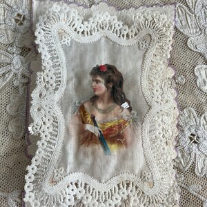 Nineteenth Century paper lace card embossed card