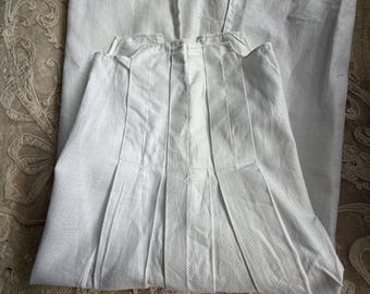 Camisa antigua francesa de muñecas de algodón y encaje